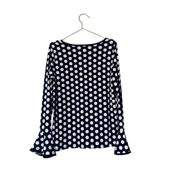 Carmen Marc valvo polka dot blouse size medium - Picture 2 of 5